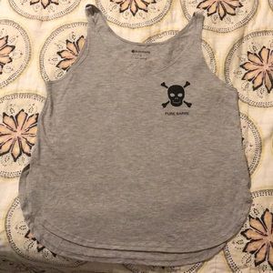 NWOT Gray Pure Barre skull tank